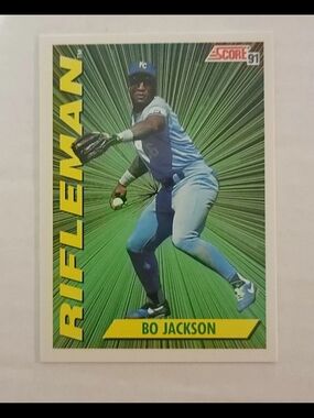 Score 1991 Rifleman Baseball Card - Blue/Green Design